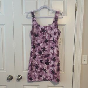 No Boundaries Purple Floral Dress